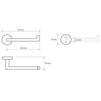 X-ROUND držák toaletního papíru, chrom XR703