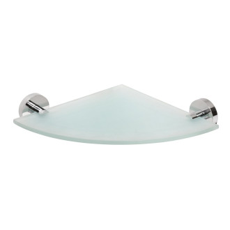 X-ROUND E skleněná polička rohová 235x255mm, chrom XR603