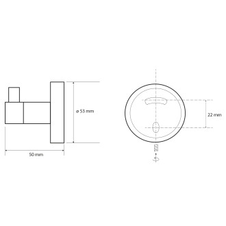 X-ROUND E háček, chrom XR205