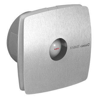 X-MART 12H koupelnový ventilátor axiální s automatem, 20W, potrubí 120, nerez mat 1054000