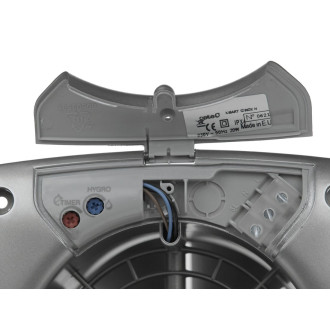 X-MART 12H koupelnový ventilátor axiální s automatem, 20W, potrubí 120, nerez mat 1054000