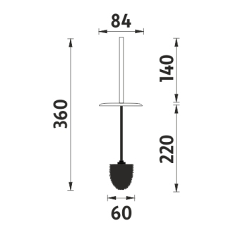 Nimco NIMCO 1178W-26 toaletní WC kartáč S KRYTKOU 1178W-26