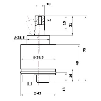 Směšovací kartuše 42 mm, STANDARD, blistr 1110-98 1110-98