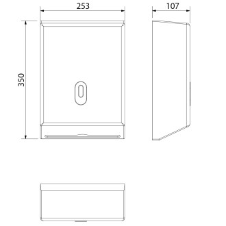 EMIKO zásobník papírových ručníků 253x350mm, bílá 1319-80+