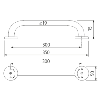 Nimco Madlo BM 3035-18 Madlo 300x19 mm