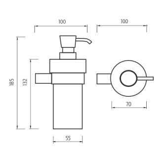 Nimco Bormo BR 11031W-26 Dávkovač tekutého mýdla, pumpička plast