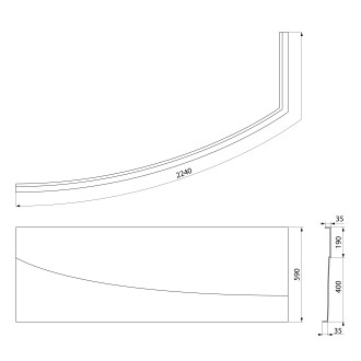 EVIA L 160 panel rohový 11813