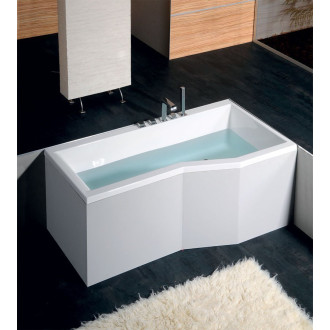 VERSYS R asymetrická vana 160x84x70x47cm, bílá 15611
