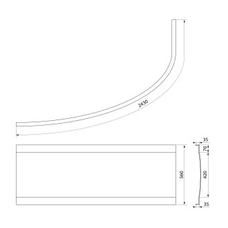 NAOS L, R 180 panel čelní 46312