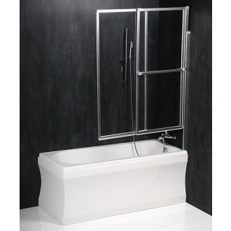 OLBIA vanová zástěna s pneumatickým zdvihem, š. 1230mm, stříbrná, čiré sklo 30317