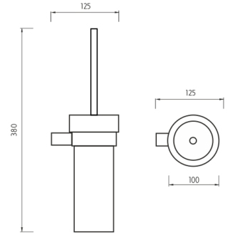 Nimco Bormo BR 11094W-26 Toaletní WC kartáč