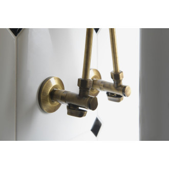 Pevná připojovací trubka 10mm-M10x1, 30 cm, bronz TUB36