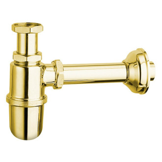 RETRO umyvadlový sifon 5/4", odpad 32 mm, zlato 9595