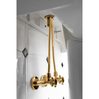 Pevná připojovací trubka 10mm-M10x1, 30 cm, zlato TUB35