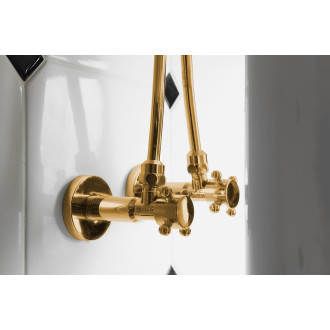 Pevná připojovací trubka 10mm-M10x1, 30 cm, zlato TUB35
