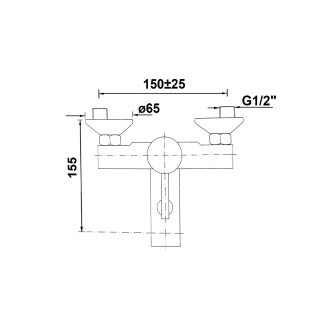 RHAPSODY nástěnná vanová baterie, chrom 5581
