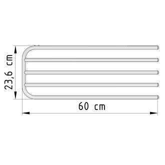 Sušák 4 ručníků na otopná tělesa, univerzální upínání, délka 60cm, bílá 25-03-SV460