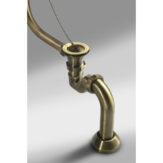 RETRO vanová souprava pro vnější instalaci, řetízek, včetně sifonu, bronz 71690