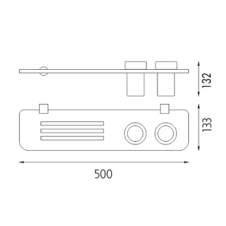 Nimco Bormo BR X350-58DW-26 Police se sklenkami na kartáčky