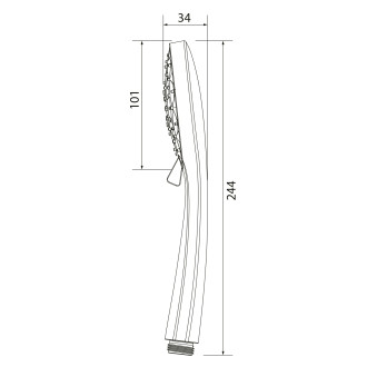 Ruční masážní sprcha, 4 režimy sprchování, průměr 101mm, ABS/chrom 1204-02