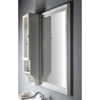 RETRO zrcadlo v dřevěném rámu 700x1150mm, starobílá 1686