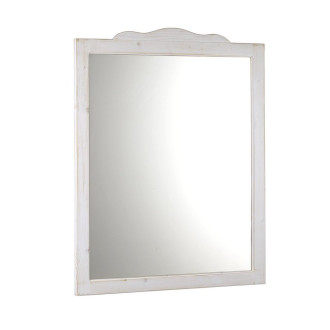 RETRO zrcadlo v dřevěném rámu 890x1150mm, starobílá 1687