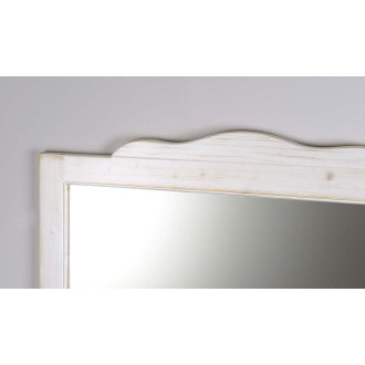 RETRO zrcadlo v dřevěném rámu 890x1150mm, starobílá 1687