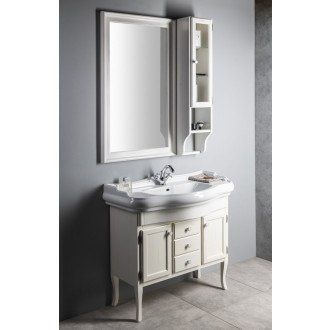 RETRO skříňka k zrcadlu 25x115x20cm, pravá, starobílá 1688