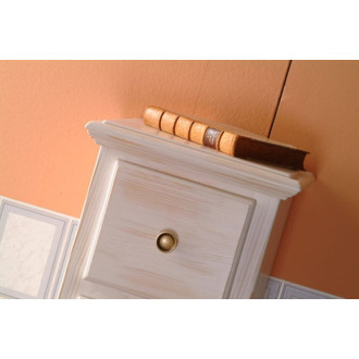 RETRO skříňka 35x119x33cm, starobílá 1694