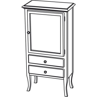 RETRO skříňka 60x120x38cm, buk, pravá 1699