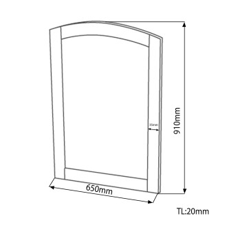 RETRO zrcadlo v dřevěném rámu 650x910mm, buk 735241