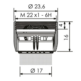 Perlátor vnitřní závit F22x1, chrom 3072.600