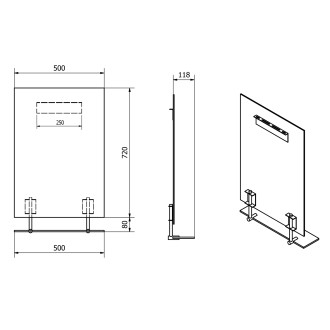 WEGA zrcadlo s policí 500x800mm 60092-5