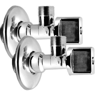 Rohový kulový ventil 1/2"x3/8", pár, chrom 5306