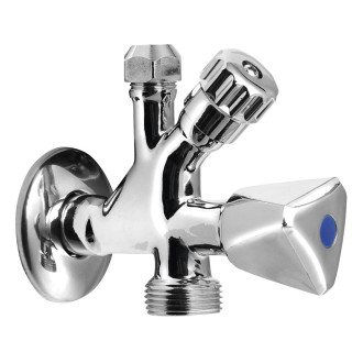 Kombinovaný ventil 1/2"x3/4"x3/8", chrom 5309