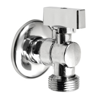Pračkový kulový ventil se zpětným ventilem 1/2"x3/4" - L, chrom 5310