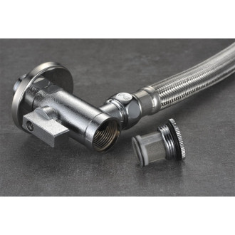 Rohový kulový ventil 1/2"x3/8", s filtrem, pár, chrom 5312