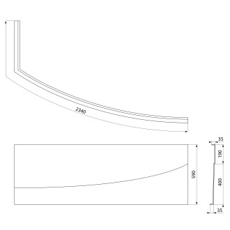 EVIA R 170 panel rohový 22813