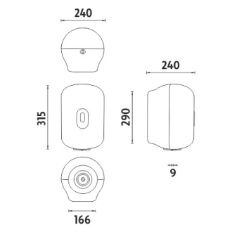 Nimco  HP 9571-04 Zásobník pap. ručníků v roli se střed. odvíjením