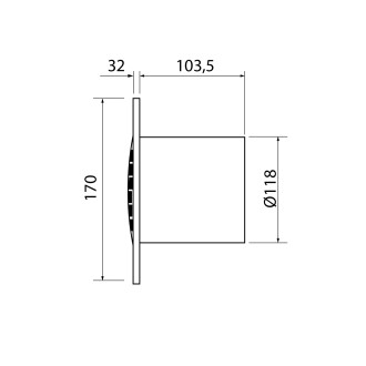 B-12 PLUS T koupelnový ventilátor s časovačem, 20W, potrubí 120mm, bílá 982100