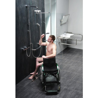 HANDICAP opěrné madlo LEVÉ 760mm, nerez lesk XH532