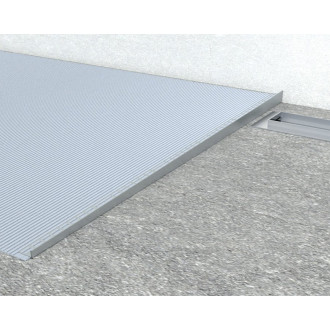 Spádová lišta, levá, výška 10mm, délka 1000mm, nerez mat SPD10-L
