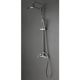 AIRTECH-AXIA sprchový sloup k napojení na baterii, hlavová, ruční sprcha, chrom 990E