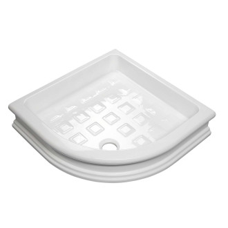 RETRO keramická sprchová vanička, čtvrtkruh 90x90x20cm, R550, bílá 133901