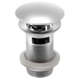 MINIMAL umyvadlová výpust 5/4“, click clack, velká krytka, nerez mat MI057
