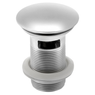 MINIMAL umyvadlová výpust 5/4“, click clack, velká krytka, nerez mat MI057