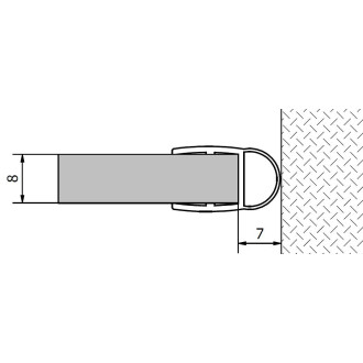 Těsnění mezi sklo a stěnu, sklo 8mm, 2000mm 307A-08