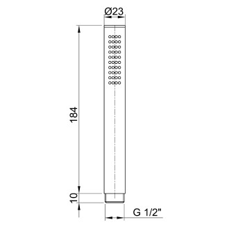 MINIMAL ruční sprcha, 184mm, nerez mat MI097