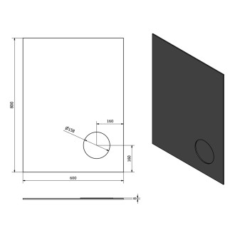 COSMETICO zrcadlo 600x800mm, kosmetické zrcátko MIR2
