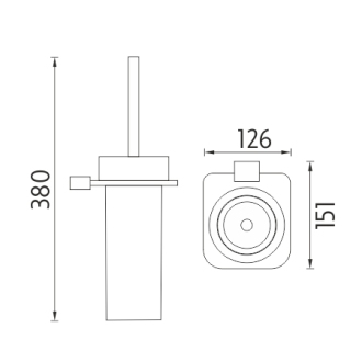 Nimco Kibo Ki X3-94W-26 Toaletní WC kartáč